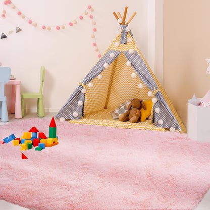 Topmaxcs Area Rug for Girls Bedroom 3x5: Fluffy Area Rugs for Bedroom- 3x5 Small Bedside Furry Fuzzy Area Rugs- Soft Plush Pink Faux Fur Rug for Bedroom, Kids Room, Cute Decor (Pink 3x5)