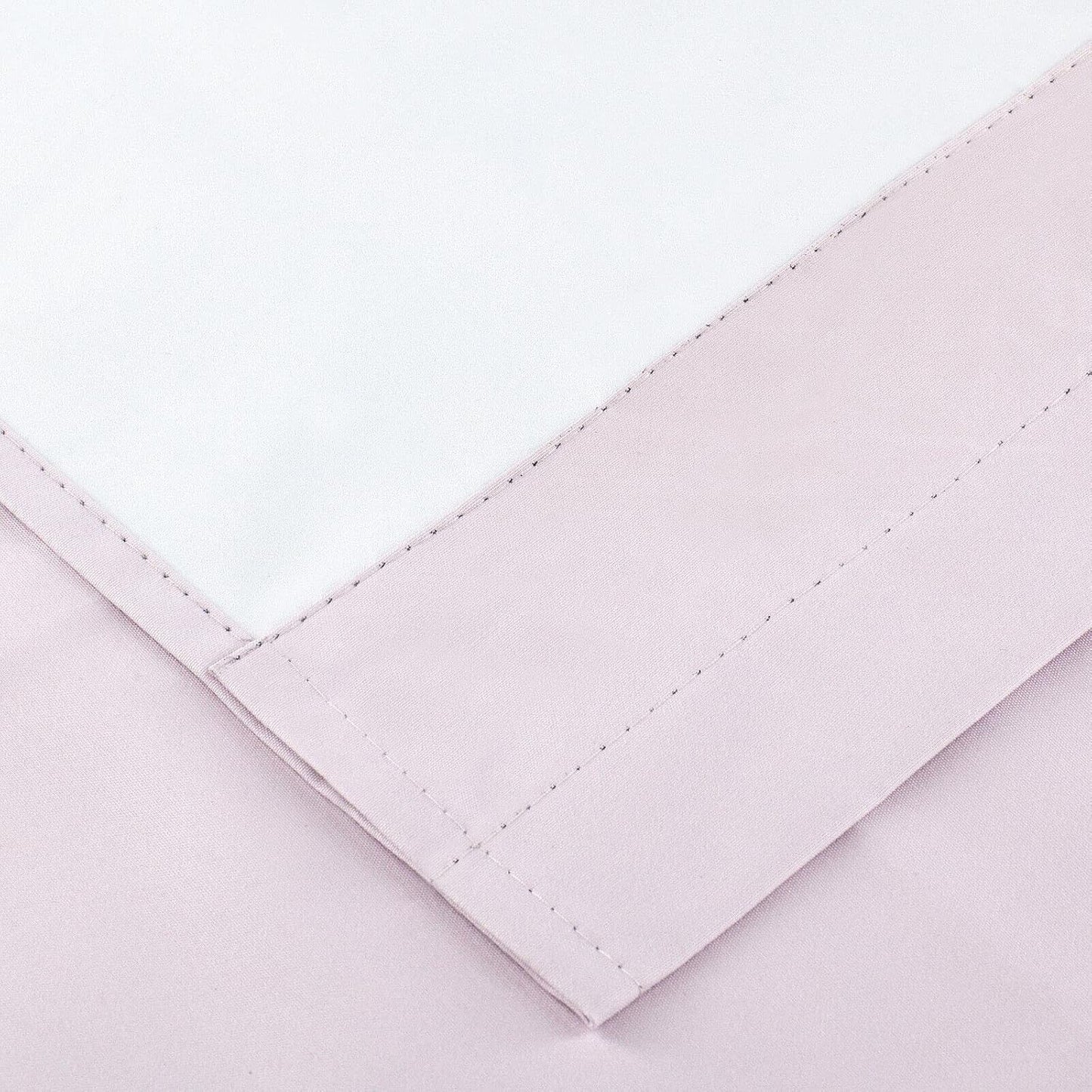 Diamond Home Linens Thermal Insulated 100% Blackout Rod Pocket Top Window Curtain Valance (52" Wide x 18" Long, Light Pink)