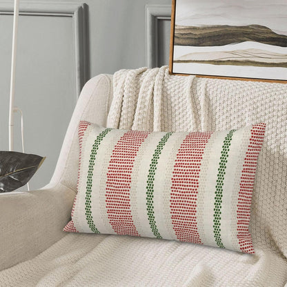 Pink Sage Green Pillow Covers 18x18 Inch 2 Pcs Boho Preppy Polka Dots Striped Decor Throw Pillows Modern Geometric Outdoor Farmhouse Decoration Pillowcase Linen Cushion Cover for Couch Sofa