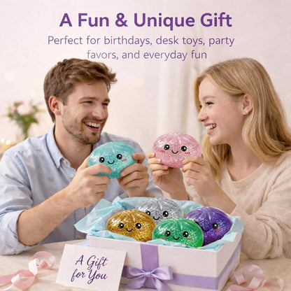 Dumpling Squishy Mystery Box Squeeze Toy, Squishy Fidget Toys for Adults, Stress Relief Sensory Toy (Pink)