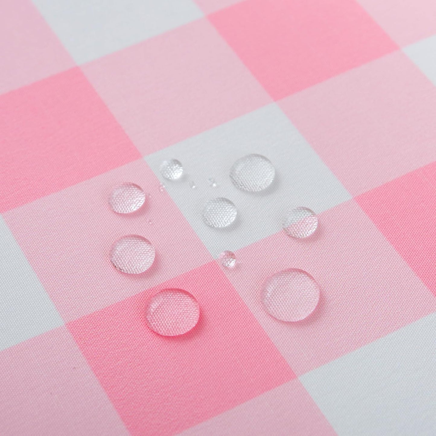 Pink Gingham Tablecloth Rectangle Table 60" X 120" - Oblong Polyester Pink and White Checkered Plaid Table Cover Reusable Water Resistant for Spring Valentine Summer Holiday Picnic Dinner Décor