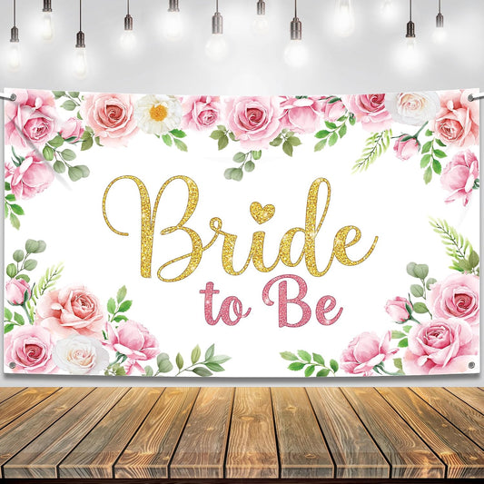 KatchOn, Pink Bride to Be Banner - XtraLarge, 72x44 Inch | Brides to Be Sign for Bridal Shower Decorations | Wedding Shower Decorations | Bridal Shower Backdrop | Pink Bride to Be Decorations