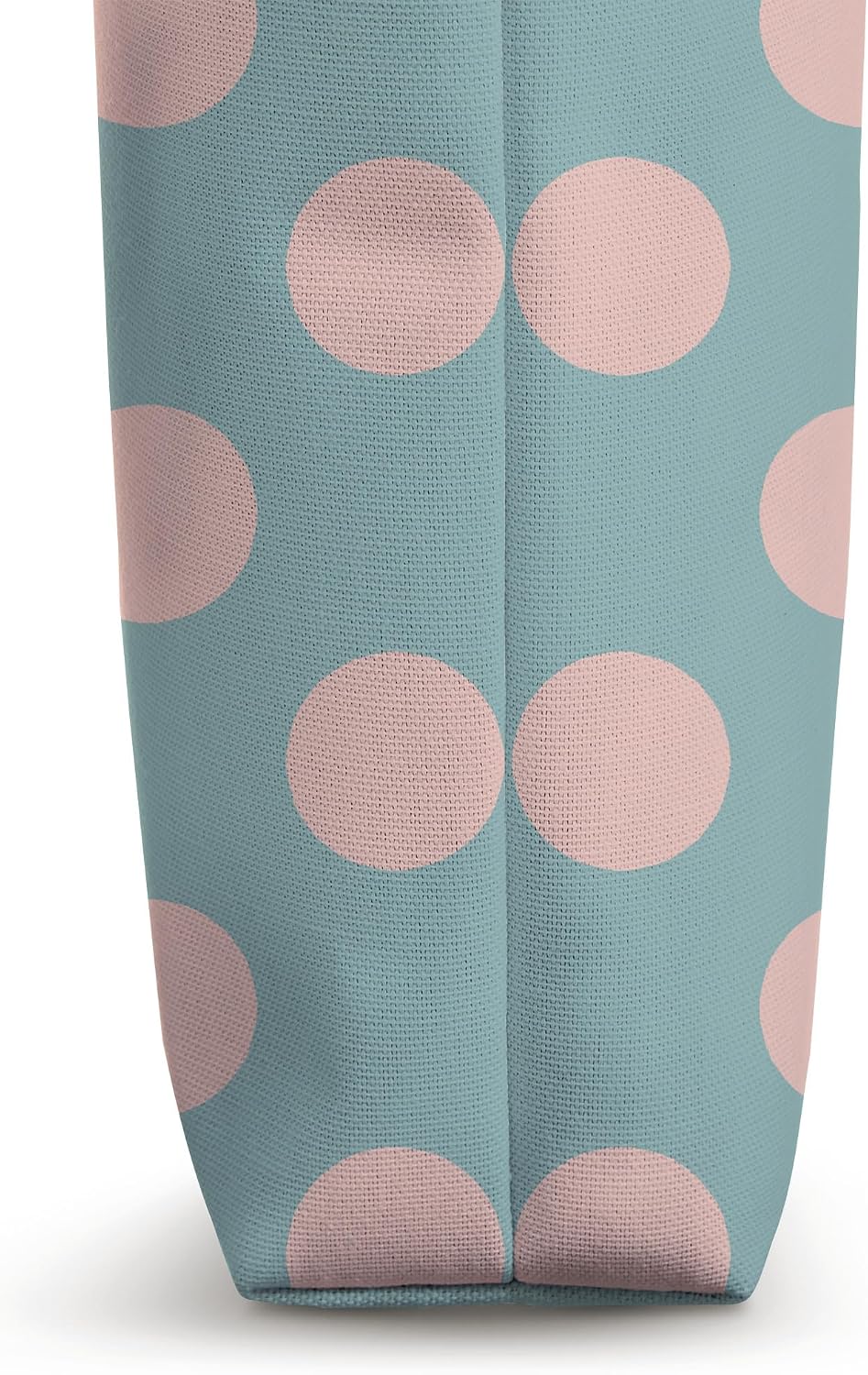 Cute Dusty Teal and Peach Pink Polka Dot Aesthetic Pattern Tote Bag