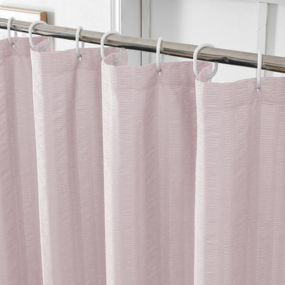 Aiyufeng Moga Stall Fabric Shower Curtain - Soft & Lightweight Small Shower Curtain with Texture for Narrow Stall Size, Machine Washable, 36" Wx72 L, Pink