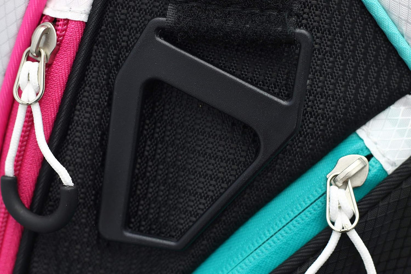 Majek Premium Ladies Black White Teal Pink 80s 1980s Retro Theme Golf Bag