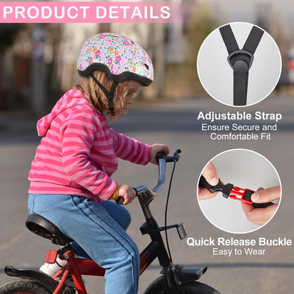Toddler Helmet, Baby Infant Kids Bike Helmet for Kids Age 1-3/2-4/3-5/5-8 Adjustable Toddler Bike Helmets for Boys Girls for Scooter Skateboard Cycling