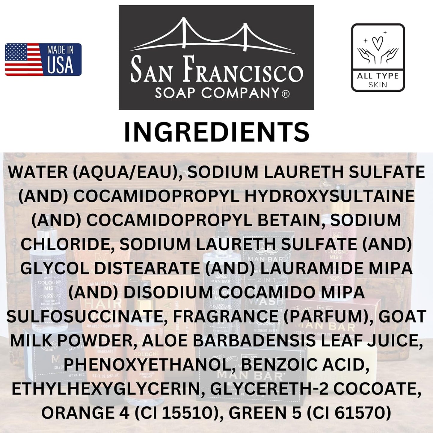 San Francisco Soap Company Clean & Caprine Goat Milk Hand Soap | Honey | Dye-Free Hand Soap | Enriched with Nourishing Goat Milk | Unisex Fragrance | 15.5 Fl oz