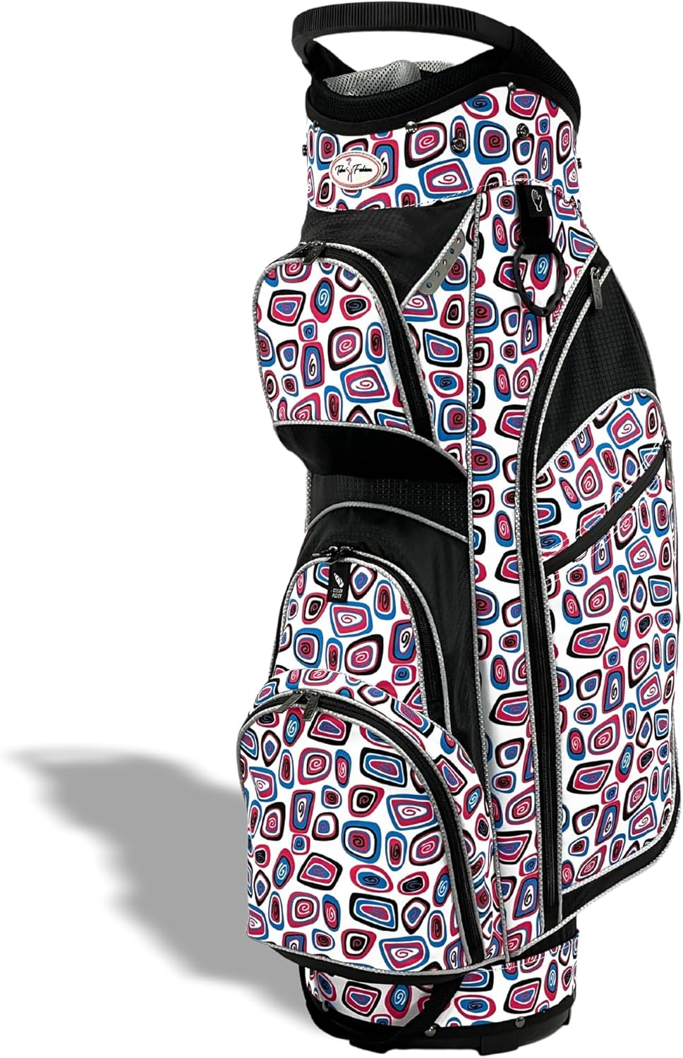 Taboo Fashions Ladies Golf Bag - 14-Way Women’s Golf Cart Bag with Insulated Cooler Pocket, Rain Hood, 7 Zippered Pockets & More - Stylish Golf Accessories for Women