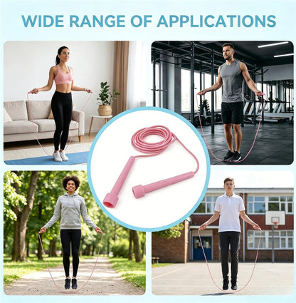 10 Pcs Adjustable Jump Ropes with Plastic Handles, Lightweight PVC Jump Rope, Speed Skipping Rope for Fitness Exercise, Men, Women, 9 ft / 2.8 m
