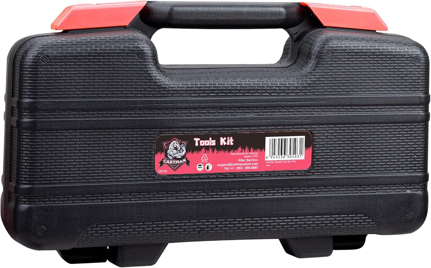 Cartman 39Piece Tool Set General Household Hand Tool Kit with Plastic Toolbox Storage Case Pink