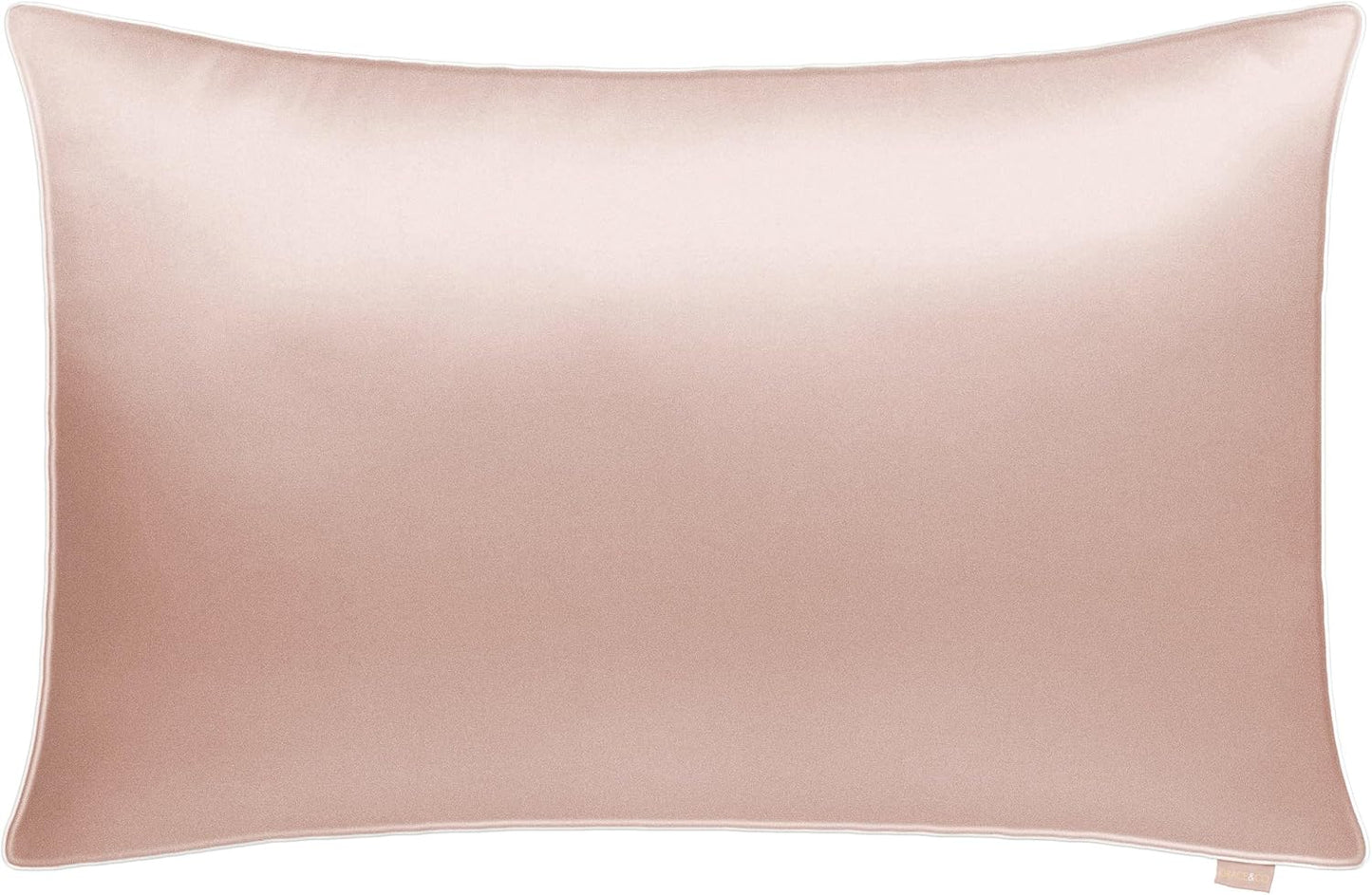 Grace & Company Silky Satin Pillowcase for Hair & Skin, Oeko-Tex Certified Satin Silk Pillowcase with Zipper - Ultra Smooth Pink Pillowcases Standard Size 20”x26” - Peony