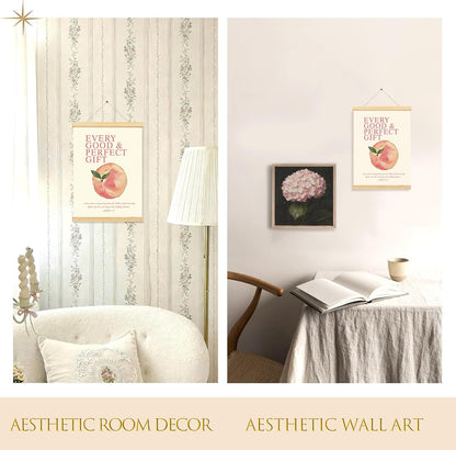 GPMZTJQF Pink Peach Fruits Wall Art Decor Posters, Cute Pink Peach Christian Room Bathroom Bedroom Dorm Wall Art Decor Aesthetic for College Teen Girls Coquette Gifts, Inspirational Bible Verses Wall Decor, Canvas Hanging Poster Framed 12x16 Inch