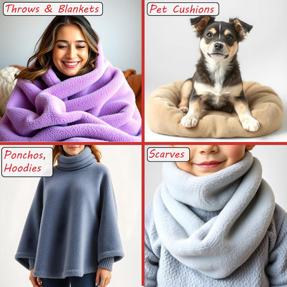 Barcelonetta | Fleece Fabric | Blanket Fabric | 36"X60" | Polar Fleece | Soft, Plush, Anti-Pill | Poncho, Pillow Cover, PJ Pants, Cushion, Liners, Eye Mask (Pink, 1 Yard)