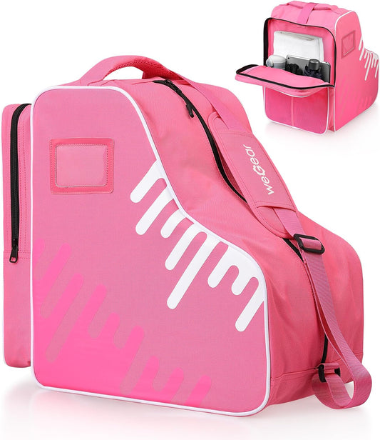Large Capacity Skate Bag for Adults With Adjustable Shoulder Strap - Nylon Carry Bag for Roller, Ice, and Inline Skates - for Girls, Boys, Women, Men