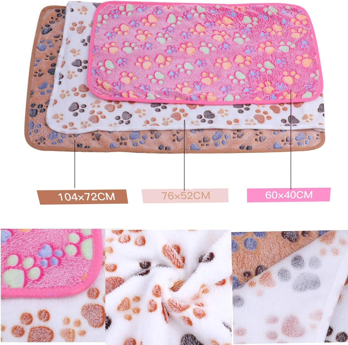HIGHROCK Pet Blanket for Small Cats & Dogs Thick Sleep Mat, Pet Dog Cat Puppy Kitten Soft Blanket Doggy (S, Pink)