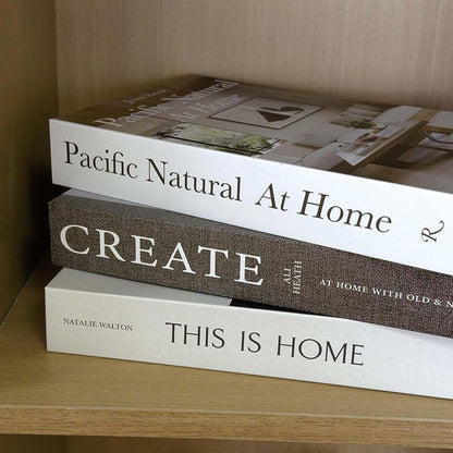 Decorative Faux Books Set Hardcover Decorative Book Storage Boxes with Hidden Storage for Coffee Table Bookshelf Office Desk Living Room Modern Aesthetic Stacked Display (FH38 Pink Floral)