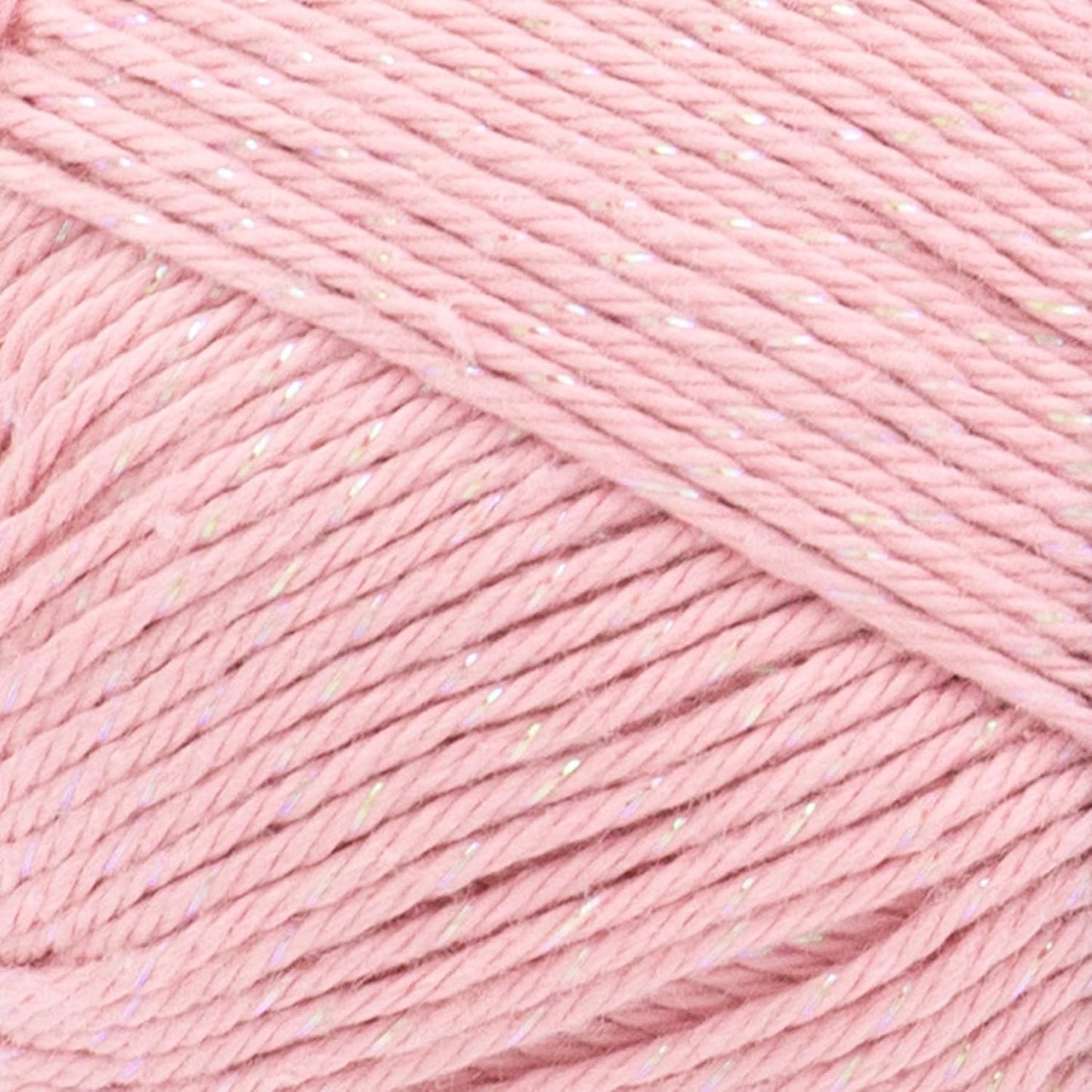 Lion Brand Yarn 24/7 Cotton DK Sparkle Lightweight Yarn for Crochet, Knitting, Crafts, Pink Diamond, Metallic Baby Pink, 3 Pack, Natural Fiber for Soft Shawls, Light Blankets, Summer Projects