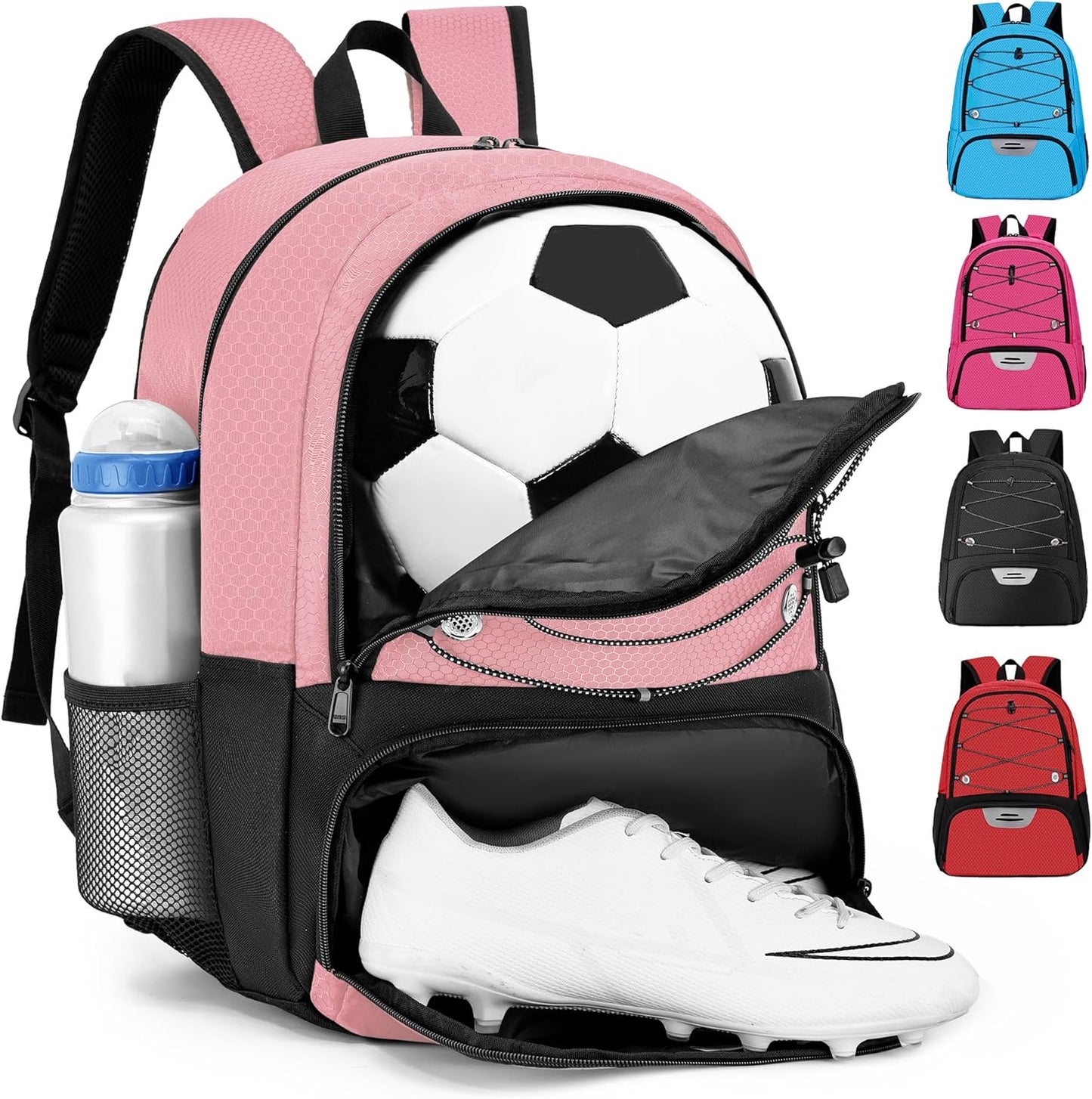 Hsmihair Youth Soccer Bag-Soccer Backpack&Backpack for Football Basketball,with Ball Compartment Separate Cleat Package