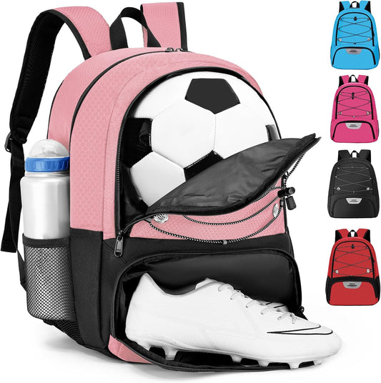 Hsmihair Youth Soccer Bag-Soccer Backpack&Backpack for Football Basketball,with Ball Compartment Separate Cleat Package