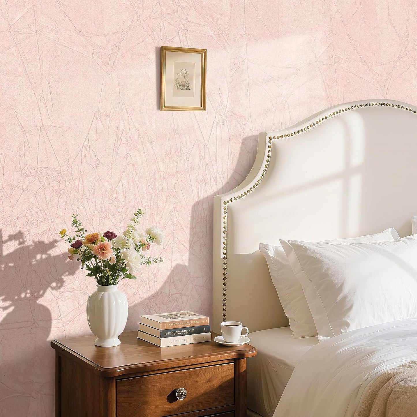 Pastel Pink Wallpaper Peel and Stick Velvet Wallpaper Pink Contact Paper Self Adhesive Flocking Liner Soft Felt Fabric Flock Velvet Sheets Drawer Liners for Dresser Jewelry Box 17.7"x80"