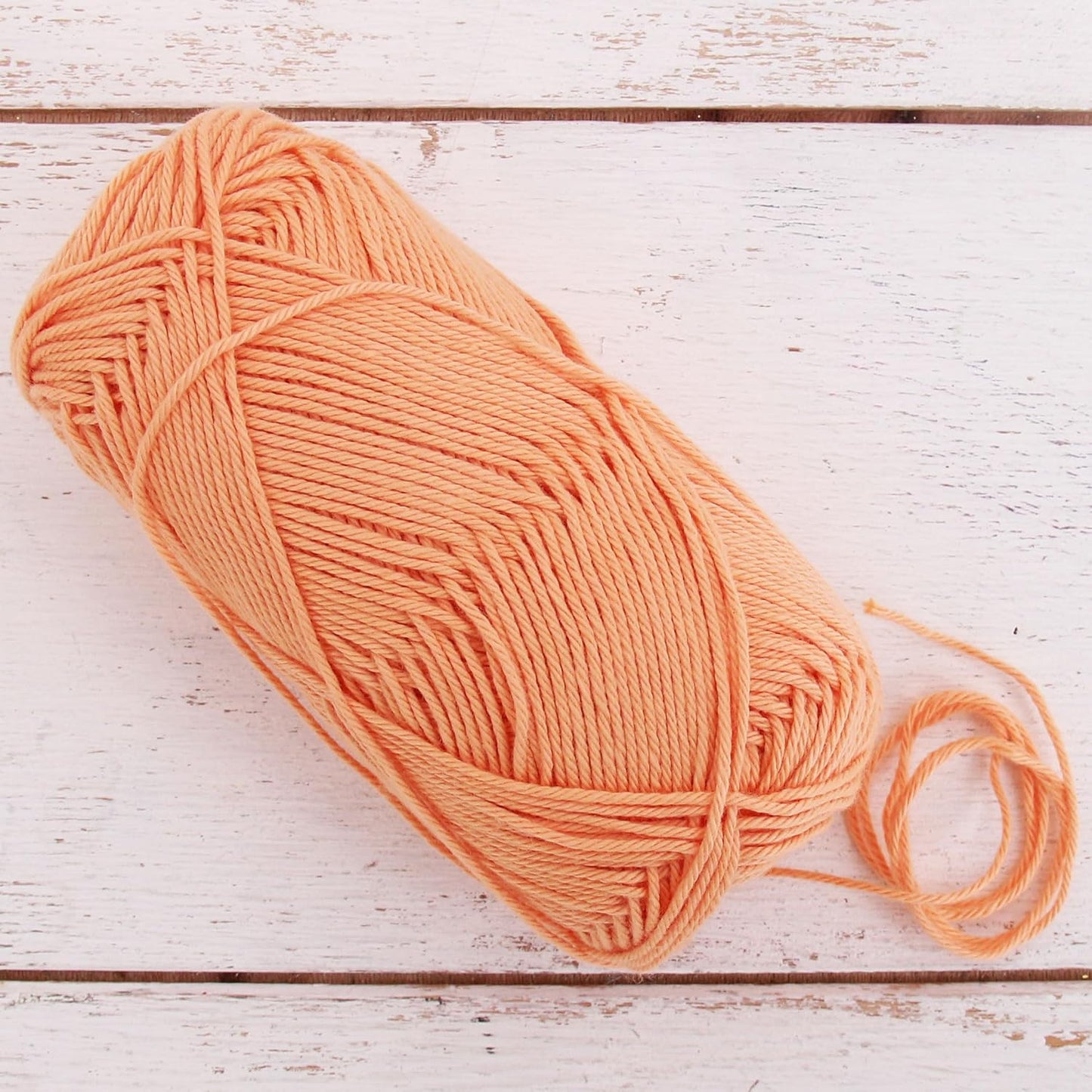 ThreadArt Cotton Crochet Yarn, Fine #2 Sport, 3 Pack 165yd, Peach 3508 | Pure cotton crochet yarn for dishcloths, bags, amigurumi and home decor. Soft feel with clean stitch definition.