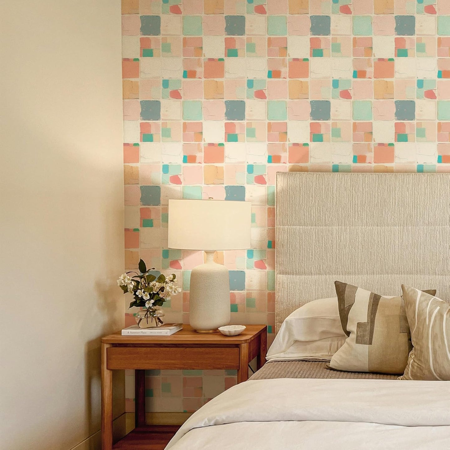FLFK Pastel Abstract Peel and Stick Wallpaper Mint Colored Modern Contact Paper Self Adhesive Removable Wallpaper for Bathroom Shelf Cabinet Drawers Countertops 16 x 64inches
