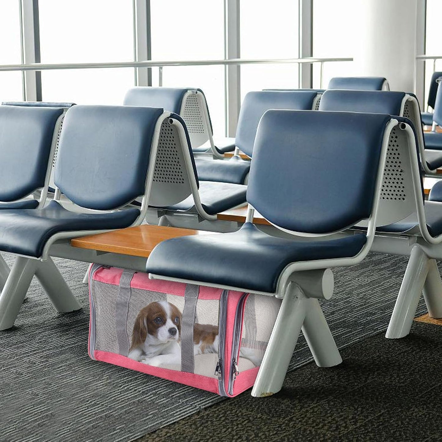 Cat Dog Carrier for Small Medium Cats Pet Carrier for Large and Medium Cats Puppies Portable Cat Carrier Soft Pet Carrier for Cats Cat Bag Carrier Airline Approved Cat Carrier(Large, Pink)
