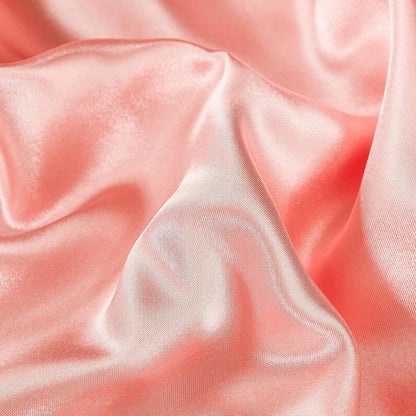 Pink Satin Pillowcases with Romantic Blush Ruffle, Silky Satin Pillow Cover 2 Pack, Super Smooth Lightweight, Farmhouse Lace Fringed Blush Pillow Shames, 20X40 Inches