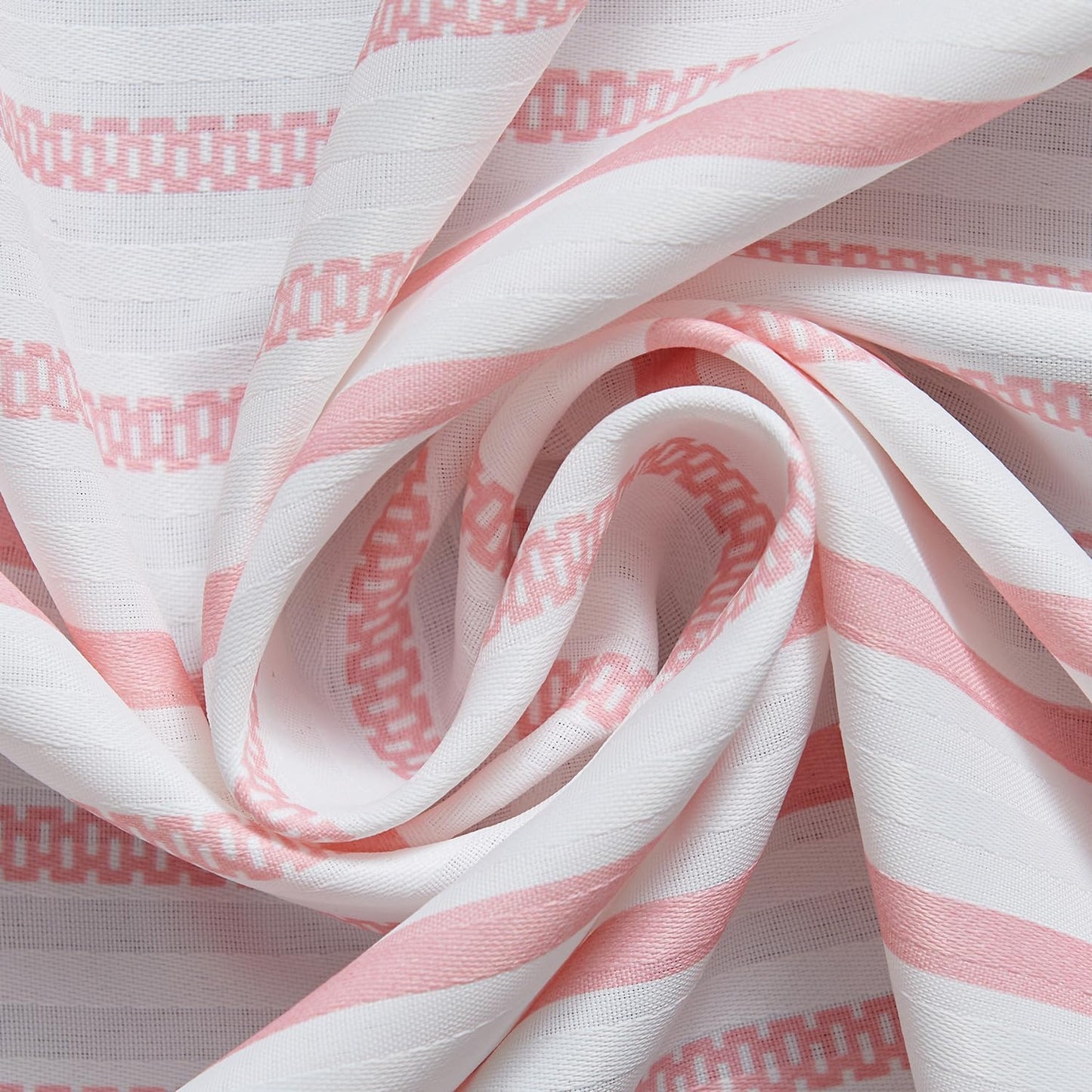 jinchan Pink and White Shower Curtain for Bathroom Modern Farmhouse Striped Waterproof Fabric Shower Curtain Set with 12 Hooks Machine Washable 70x72 Inches