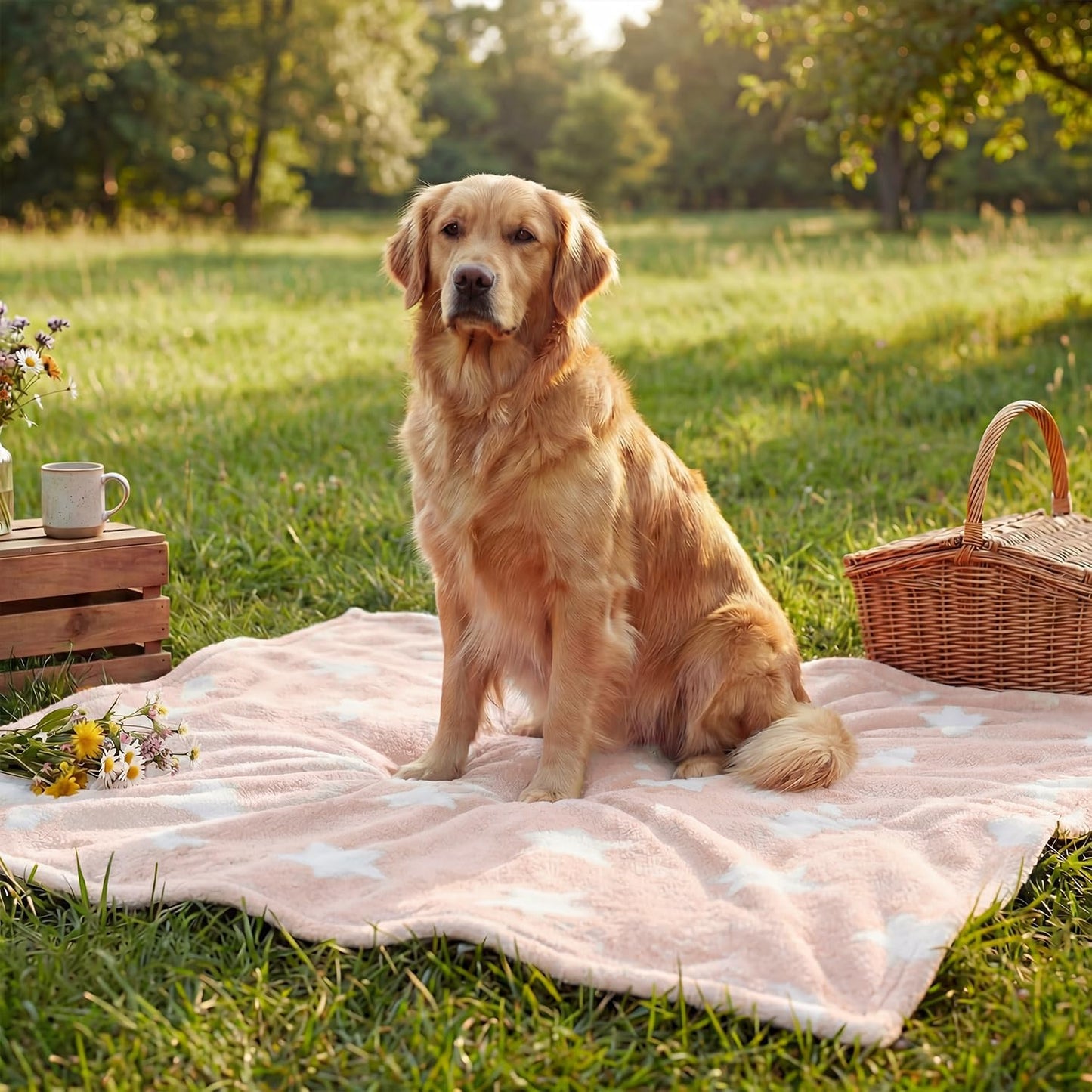 Horaldaily Pets Flannel Blanket, Pink Stars 3D Textured Soft Fuzzy Fluffy Plush Cozy Fleece Premium Blankets for Dog Cat Puppy Kitten Couch Protection, 16x23