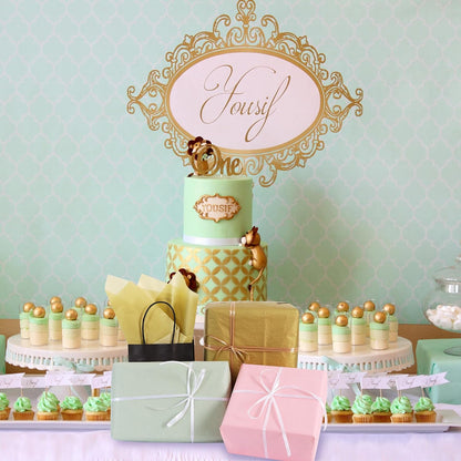 BEISHIDA 90 Sheets Sage Green Pink Gold Tissue Paper Bulk, Wrapping Tissue Paper for Gift Bags, 14 x 20 Inch Gift Wrap for Wedding Birthday Christmas Party DIY Crafts Decor Holiday Flowers