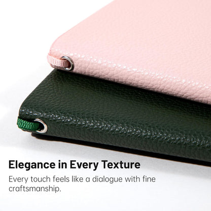CAGIE Lined Journal Notebook for Men & Women,176 Pages A5 Medium Size, Softcover Leather Journals for Writing, College Ruled Notebook for Work & School, 100 GSM Thick Paper (5.7'' x 8.3'') (Pink)