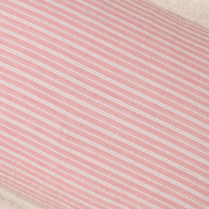 vctops Pack of 2 Cotton Stripe Decorative Throw Pillow Covers 12x20 Inch Boho Bow Lumbar Cushion Cover Pillowcase Modern Farmhouse Home Decor for Sofa Bedroom Couch (Light Pink,12"x20")