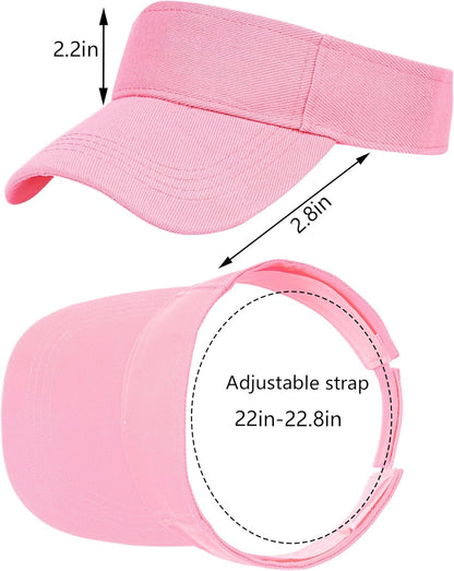 Marrywindix 5 Pieces Sport Wear Athletic Visor Sun Sports Visor Hat Visor Adjustable Cap for Women and Men (One Size)