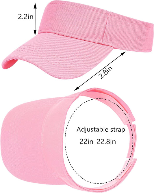 Marrywindix 5 Pieces Sport Wear Athletic Visor Sun Sports Visor Hat Visor Adjustable Cap for Women and Men (One Size)