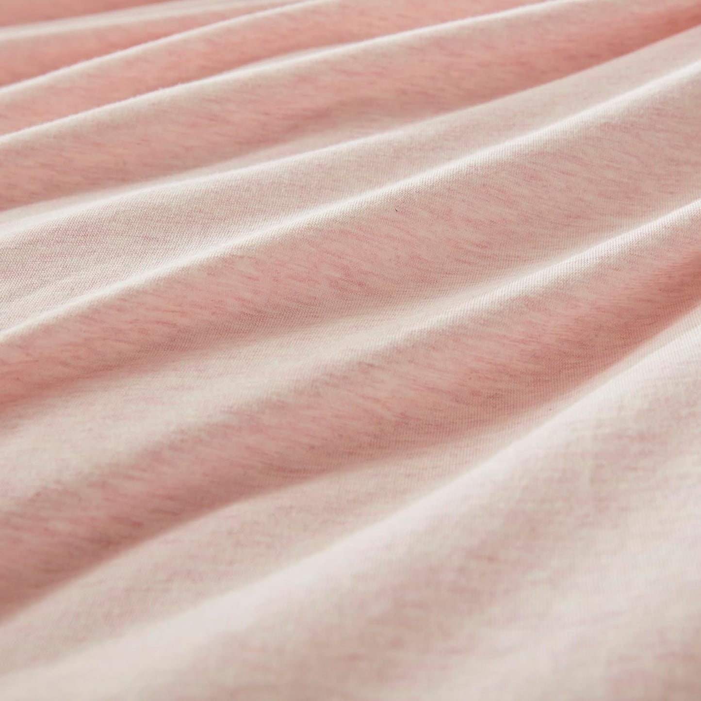 H HOUSEHOLD 100% Jersey Knit Cotton King Size Pillowcases Set of 2, Super Soft Breathable Pillow Cases for Sleeping, Envelope Closure, Stretchy T-Shirt Fabric (Heathered Pink, King Size Pillowcase)