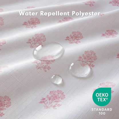 Intelligent Design Savanna Floral Ruffle Shower Curtain Set with 12 Ball Hooks, 72 x 72, Water Repellent Oeko-Tex Bathroom Curtains Dorm Room Essentials Bath Decor Pink