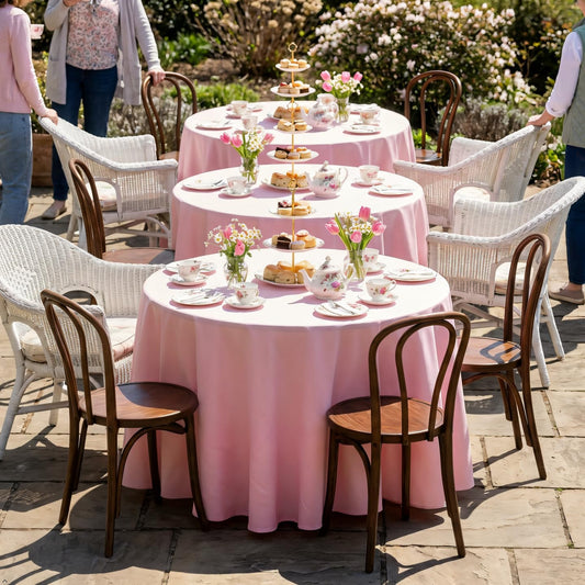 8 Pack Pink Round Tablecloth 90 Inch Pink Table Cloth for Round Tables,Washable Polyester Fabric Stain and Wrinkle Resistant Decorative for Summer Wedding Party Dining Banquet