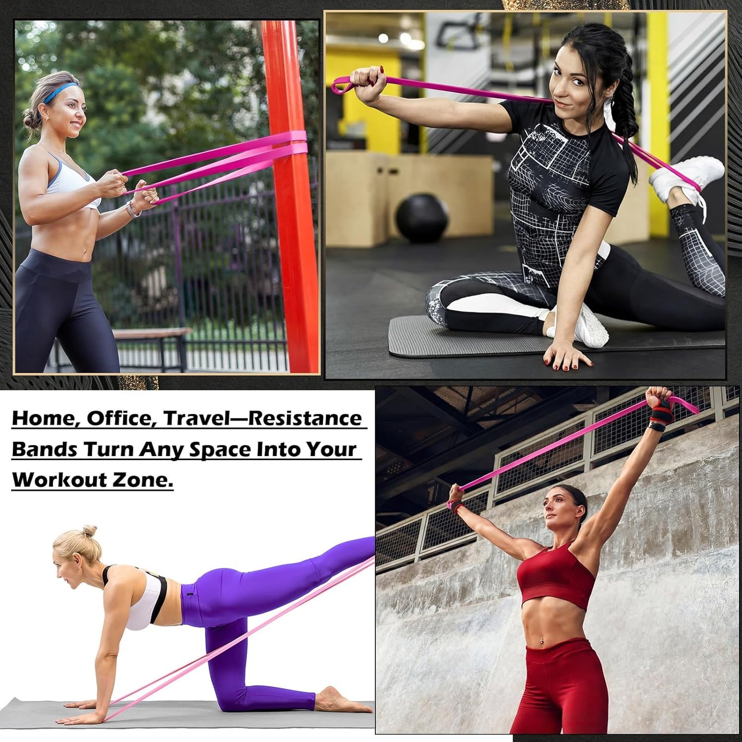 Seenelling Resistance Bands for Exercise Working Out, 5-Level Pull-Up Assistance Full-Body Training Bands for Women Men Home Workouts, Physical Therapy, Strength Training
