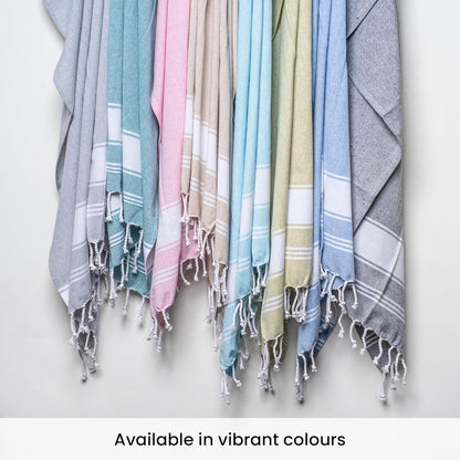 Salt Earth Cotton Turkish Beach Towel (Set of 2, 36"x72") - Soft, Quick Dry, Sand Resistant, Absorbent Towels for Bathroom, Home, Travel, Pool, Spa, Bath, Swim - Beach Towels Oversized (Pink)