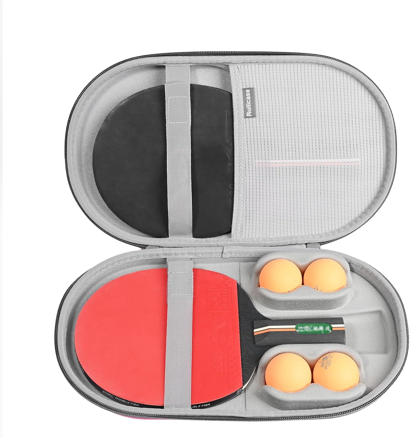 Carrying Case for Ping Pong Paddles/Table Tennis Paddles/Racquet Cyber Shape Hexagon,Fits for 2 Paddles and 4 balls
