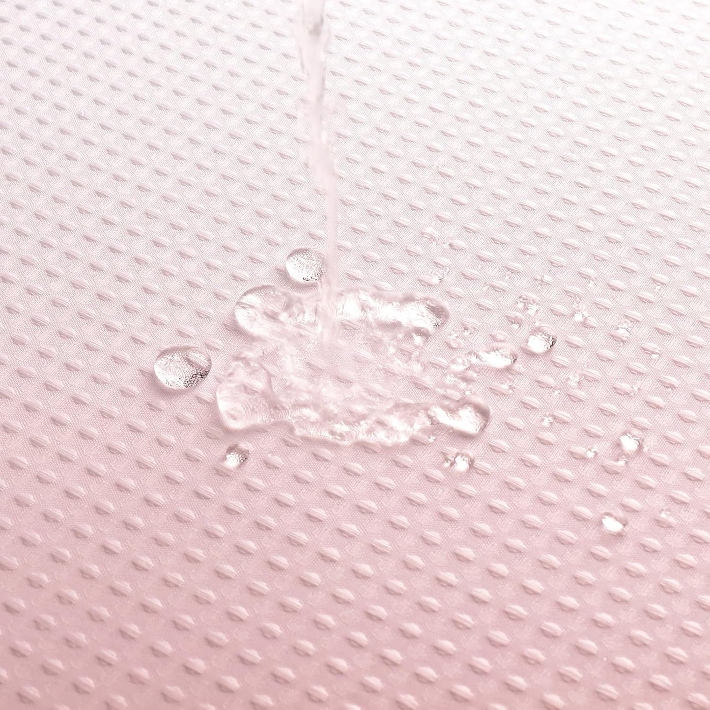 MitoVilla Extra Long Shower Curtain 72 x 84, Pink Ombre 84 inch XL Waffle Fabric Shower Curtains for Modern Luxury Bathroom Decor, Waffle Weave Textured 180GSM Weighted Shower Curtain 84 inch