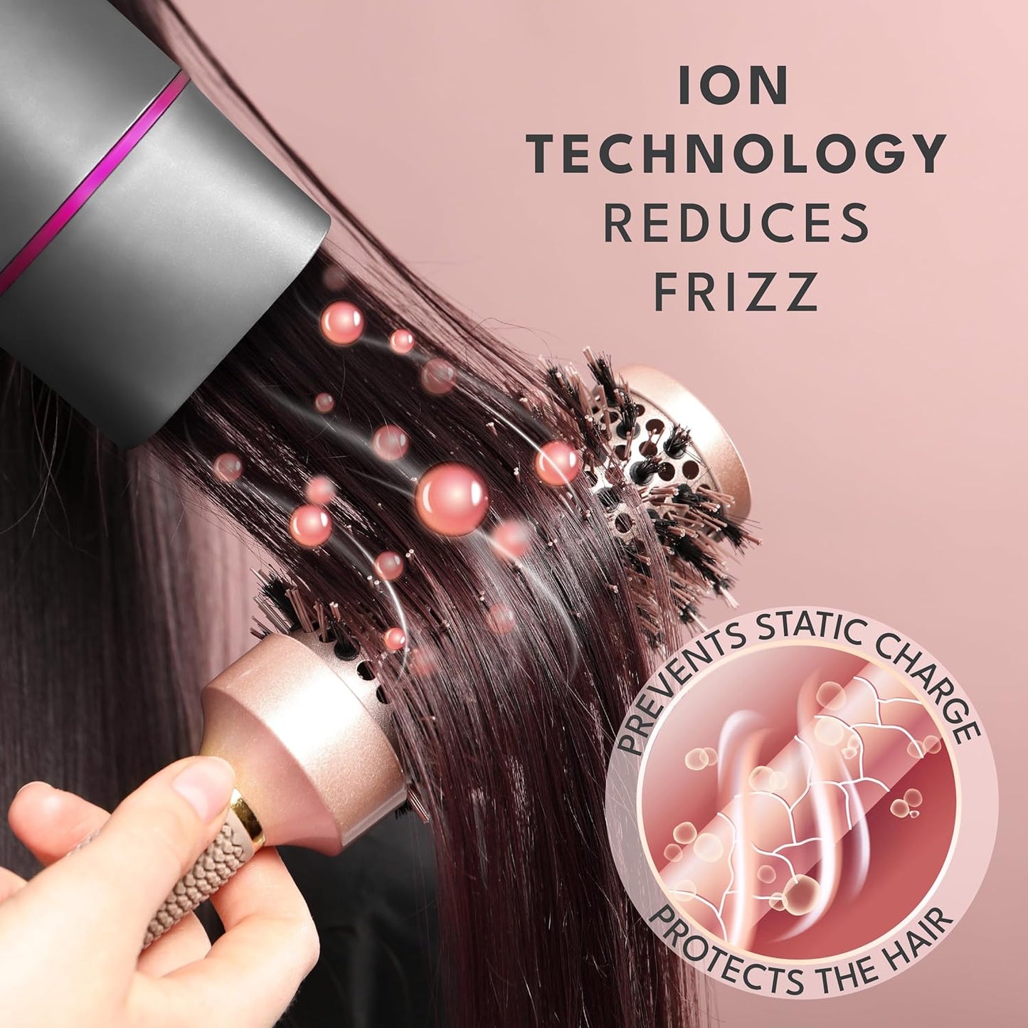 LEBENLANG Ionic Hair Dryer, 1875W - Foldable, Portable, Compact, Mini, Travel, Diffuser, Curly Hair