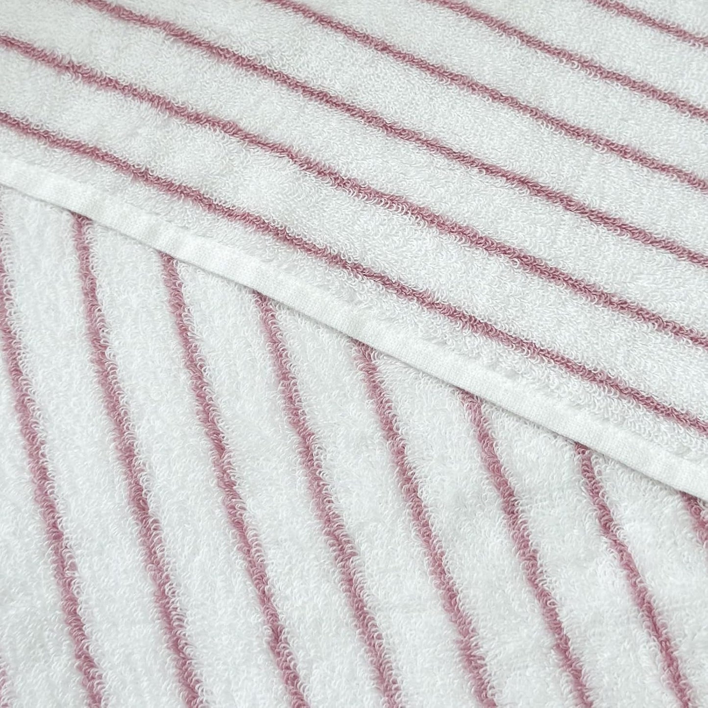 USTIDE Pink Striped Hand Towels 100% Cotton Soft Clean Hand Towel for Bathroom Kitchen Sports Cute Pink White Stripes Hand Towel 2 Pack, 14 x 30 Inch