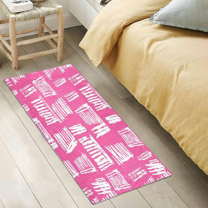Bath Mat, Soft Absorbent Non Slip Bath Rug, Abstract Pink Stripe Bath Mats for Bathroom, Living Room Bedroom Home Mat Floor, Dry Quickly, Machine Washable 20 x 39 Inch