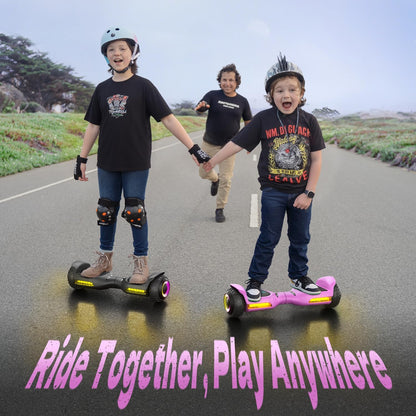 Gyroor Self Balancing Scooter New G13 All Terrain Balancing Scooter with LED Lights, Self Balancing Off Road with Bluetooth for Kids ages 6-12 and Adults-Pink