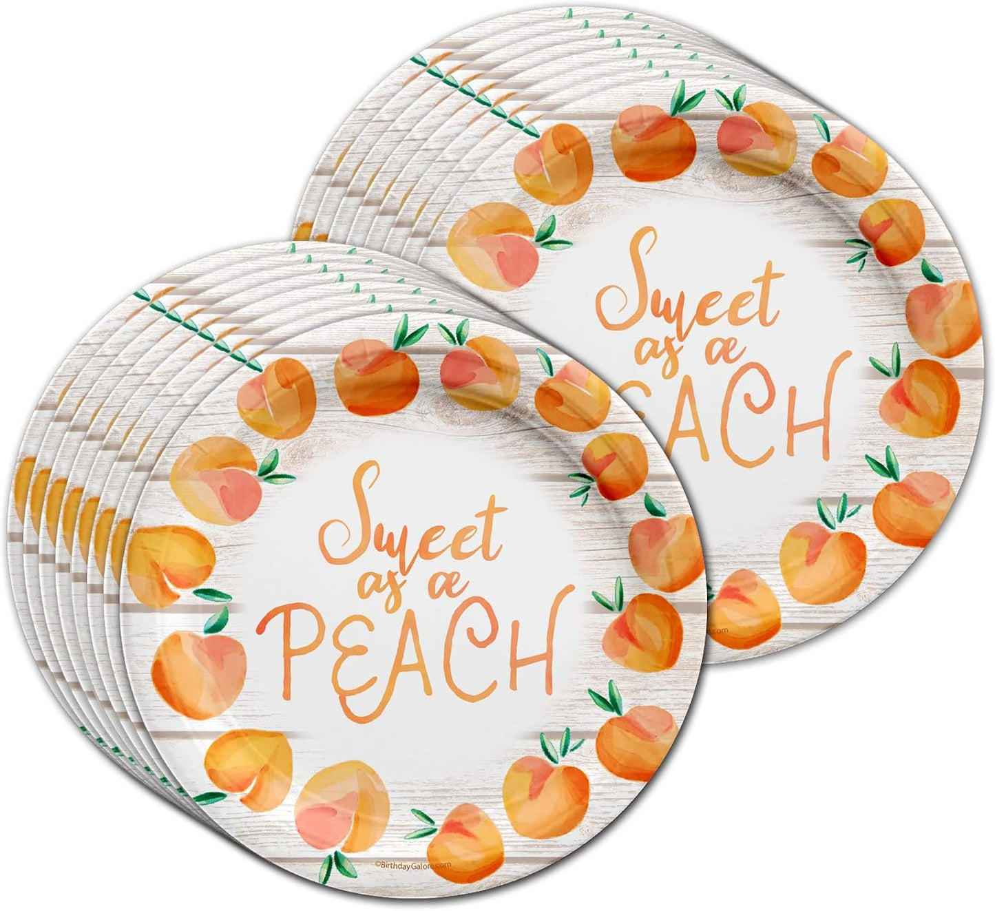 Sweet as a Peach Party Supplies Set Plates Napkins Cups Tableware Kit for 16
