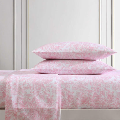 Betsey Johnson - Twin XL Bed Sheets, Fade & Wrinkle Resistant Bedding Set with Matching Sham(s), Soft & Lightweight (Fairytale Floral Pink, Twin XL)
