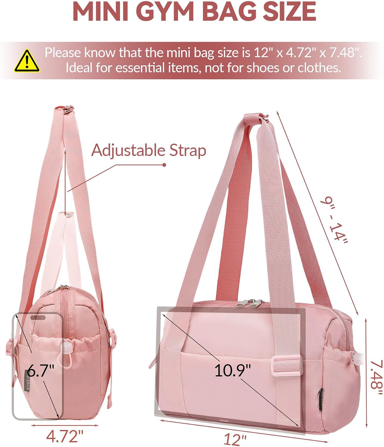 Small Gym Bag for Women Mini Duffle Bag with Wet Compartment, Lightweight Waterproof Cute Tote for Girls Workout Sport Travel