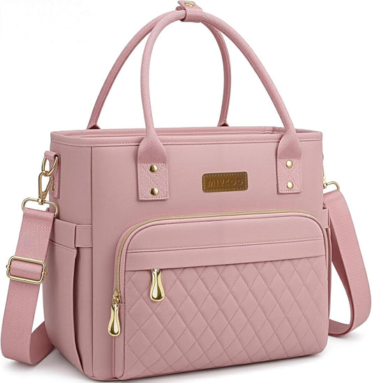 MIYCOO Lunch Bag Lunch Box Women - Leakproof Insulated Lunch Cooler Bag for Women - Large Lunch Tote Bags Adults, Pink